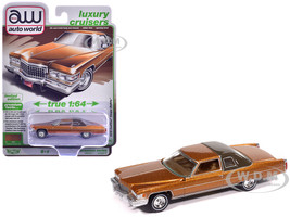 1976 Cadillac Coupe DeVille Amberlite Firemist Metallic Luxury Cruisers Series 1/64 Diecast Model Car Auto World 64532-AWSP210A