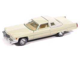 1976 Cadillac Coupe DeVille Phoenician Ivory Luxury Cruisers Series 1/64 Diecast Model Car Auto World 64532-AWSP210B
