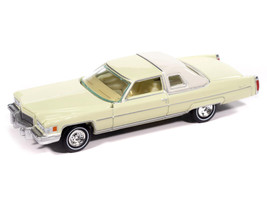 1976 Cadillac Coupe DeVille Phoenician Ivory Luxury Cruisers Series 1/64 Diecast Model Car Auto World 64532-AWSP210B
