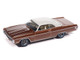 1971 Plymouth Sport Fury GT Autumn Bronze Metallic with White Graphics and Top Vintage Muscle Series 1/64 Diecast Model Car Auto World 64532-AWSP211B
