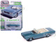 1968 Dodge Coronet 500 Convertible Pale Blue Metallic with White Interior Vintage Muscle Series 1/64 Diecast Model Car Auto World 64532-AWSP212A
