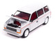 1989 Plymouth Voyager Turbo Van Bright White with Red Stripes and Interior Mighty Minivans Series 1/64 Diecast Model Car Auto World 64532-AWSP213A