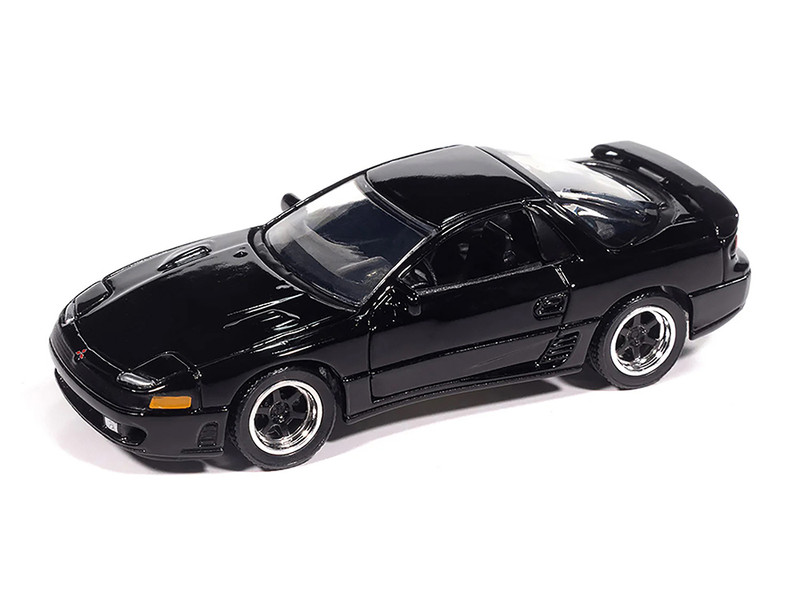 1993 Mitsubishi 3000GT VR 4 Albany Black Pearl Import Legends Series 1/64 Diecast Model Car Auto World 64532-AWSP214A