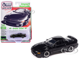 1993 Mitsubishi 3000GT VR 4 Albany Black Pearl Import Legends Series 1/64 Diecast Model Car Auto World 64532-AWSP214A