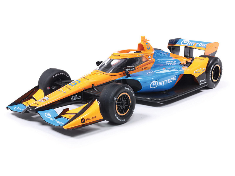 Dallara IndyCar #6 Nolan Siegel NTT Data Arrow McLaren Road Course Configuration NTT IndyCar Series 2026 1/18 Diecast Model Car IXO Models IND18048