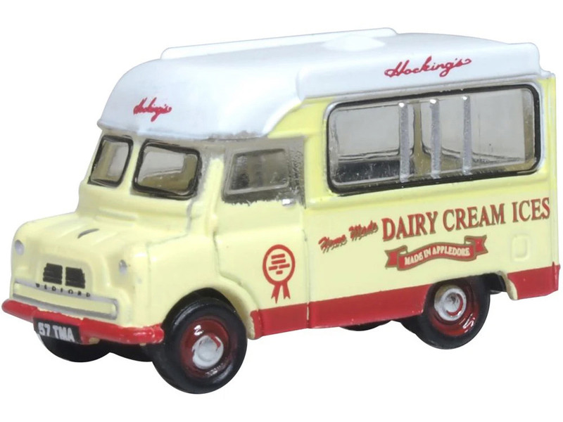 Bedford CA Ice Cream Van Hockings Dairy Cream Ice Cream with White Top 1/148 (N) Scale Diecast Model Car Oxford Diecast NCA030