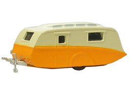 Caravan Trailer Cream and Orange 1/148 (N) Scale Diecast Model Car Oxford Diecast NCV001