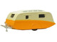 Caravan Trailer Cream and Orange 1/148 (N) Scale Diecast Model Car Oxford Diecast NCV001