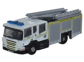 Scania Pump Ladder Fire Engine Grampian Fire and Rescue White with Yellow Stripes 1/148 (N) Scale Diecast Model Car Oxford Diecast