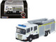 Scania Pump Ladder Fire Engine Grampian Fire and Rescue White with Yellow Stripes 1/148 (N) Scale Diecast Model Car Oxford Diecast NSFE003