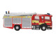Scania Pump Ladder Fire Engine Surrey Fire and Rescue Red with Yellow Stripes 1/148 (N) Scale Diecast Model Car Oxford Diecast NSFE007