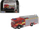 Scania Pump Ladder Fire Engine Surrey Fire and Rescue Red with Yellow Stripes 1/148 (N) Scale Diecast Model Car Oxford Diecast NSFE007