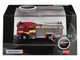 Scania Pump Ladder Fire Engine Surrey Fire and Rescue Red with Yellow Stripes 1/148 (N) Scale Diecast Model Car Oxford Diecast NSFE007