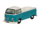 Volkswagen T2 Pickup Truck Emerald Green and Arkona White 1/148 (N) Scale Diecast Model Car Oxford Diecast NVW006