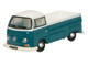 Volkswagen T2 Pickup Truck Emerald Green and Arkona White 1/148 (N) Scale Diecast Model Car Oxford Diecast NVW006