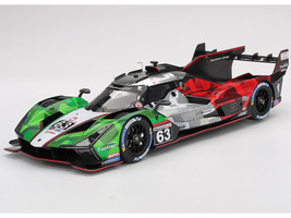 Lamborghini SC63 #63 Mirko Bortolotti Romain Grosjean Daniil Kvyat Edoardo Mortara Automobili Lamborghini Squadra Corse IMSA 24 Hours of Daytona 2025 1/18 Model Car Top Speed TS0683