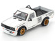 Datsun Pandem 620 Pickup Truck Rocket Bunny Racing White with Graphics 1/64 Diecast Model Car Pop Race PR640350