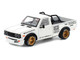 Datsun Pandem 620 Pickup Truck Rocket Bunny Racing White with Graphics 1/64 Diecast Model Car Pop Race PR640350 Datsun Pandem 620 Pickup Truck Rocket Bunny Racing White with Graphics 1/64 Diecast Model Car Pop Race PR640350