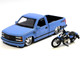 1993 Chevrolet 454 SS Pickup Truck Harley Davidson Light Blue and 2007 HarleyDavidson XL 1200N Nightster Motorcycle Light Blue H D Custom Series 1/24 Diecast Model Car Maisto 32276-CBL 1993 Chevrolet 454 SS Pickup Truck Harley Davidson Light Blue and 2007 HarleyDavidson XL 1200N Nightster Motorcycle Light Blue H D Custom Series 1/24 Diecast Model Car Maisto 32276-CBL