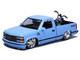 1993 Chevrolet 454 SS Pickup Truck Harley Davidson Light Blue and 2007 HarleyDavidson XL 1200N Nightster Motorcycle Light Blue H D Custom Series 1/24 Diecast Model Car Maisto 32276-CBL