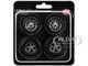 Drag Wheel and Tire Set of 4 pieces from 1957 Chevrolet 150 Gasser High Roller for 1/18 Scale Models ACME A1807019W