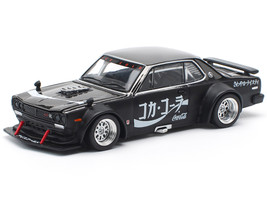 Skyline GT R V8 Drift Hakosuka RHD Right Hand Drive Coca Cola Black 1/64 Diecast Model Car Pop Race PR640161
