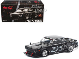 Skyline GT R V8 Drift Hakosuka RHD Right Hand Drive Coca Cola Black 1/64 Diecast Model Car Pop Race PR640161