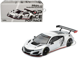 Honda NSX GT3 EVO22 Silver Metallic Brazilian Event Exclusive 1/64 Diecast Model Car Pop Race PR640445