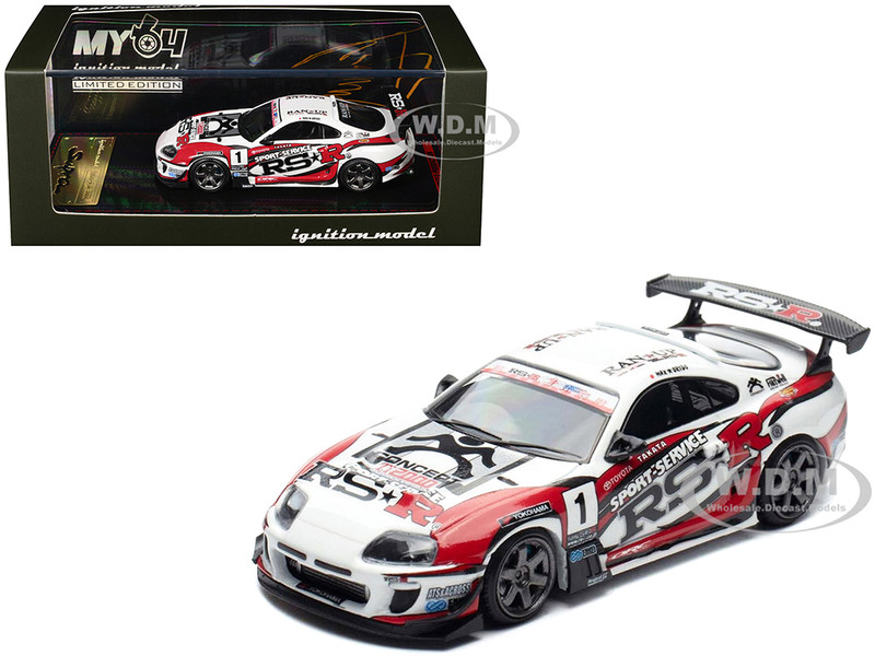 Toyota Supra JZA80 RZ RHD Right Hand Drive #1 Sport Service RSR White with Graphics Malaysia Exclusive 1/64 Diecast Model Car Ignition Model IG3842