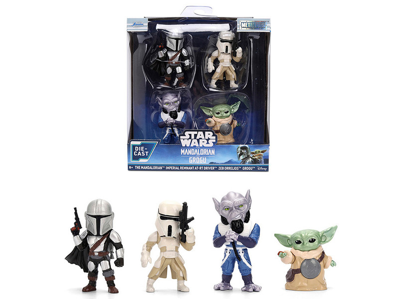 Set of 4 Diecast Figures Star Wars The Mandalorian & Grogu 2026 Movie Metalfigs Series Diecast Models Jada 37317