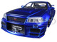 Brian s Nissan GTR Skyline R34 RHD Right Hand Drive Blue Fast & Furious 25th Anniversary Series 1/24 Diecast Model Car Jada 97173-25TH Brian s Nissan GTR Skyline R34 RHD Right Hand Drive Blue Fast & Furious 25th Anniversary Series 1/24 Diecast Model Car Jada 97173-25TH