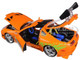 Brian s Toyota Supra Orange with Graphics Fast & Furious 25th Anniversary Series 1/24 Diecast Model Car Jada 97168-25TH