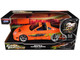 Brian s Toyota Supra Orange with Graphics Fast & Furious 25th Anniversary Series 1/24 Diecast Model Car Jada 97168-25TH