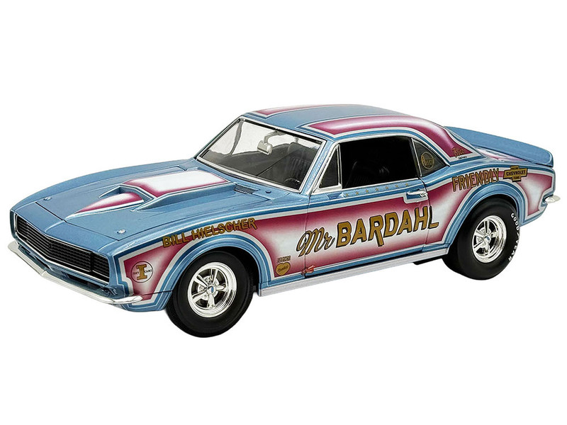 1967 Chevrolet Camaro Mr Bardahl Drag Car Blue Metallic with Red and White Graphics Limited Edition to 312 pieces Worldwide 1/18 Diecast Model Car ACME A1805735