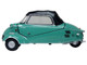 Messerschmitt KR200 Bubble Car Turkish Green with Black Top 1/18 Scale Diecast Model Car Oxford Diecast 18MBC008