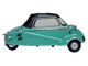 Messerschmitt KR200 Bubble Car Turkish Green with Black Top 1/18 Scale Diecast Model Car Oxford Diecast 18MBC008