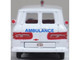 1962 Chevrolet Corvair Greenbrier AmbleWagon Ambulance White with Red Stripes 1/87 (HO) Scale Diecast Model Car Oxford Diecast 87CG61002