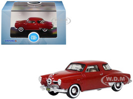 1950 Studebaker Champion Starlight Coupe Commanche Red 1/87 (HO) Scale Diecast Model Car Oxford Diecast 87SC50003