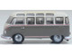 Volkswagen T1 Samba Bus Mouse Grey and Pearl White with Red Stripes 1/148 (N) Scale Diecast Model Car Oxford Diecast NVWS009