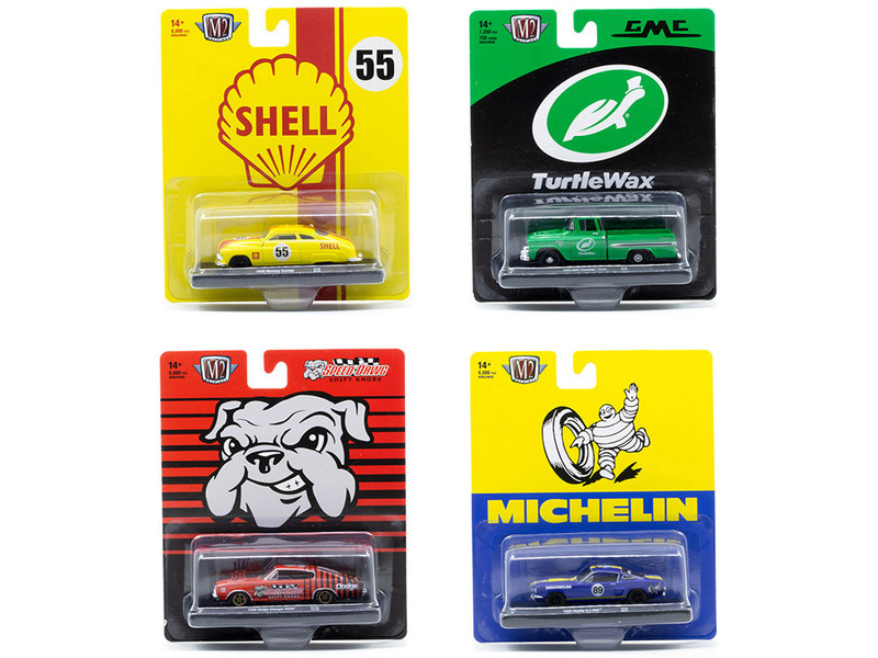 Auto Drivers Set of 4 pieces in Blister Packs Release 132 Limited Edition to 8000 pieces Worldwide 1/64 Diecast Model Cars M2 Machines 11228-132