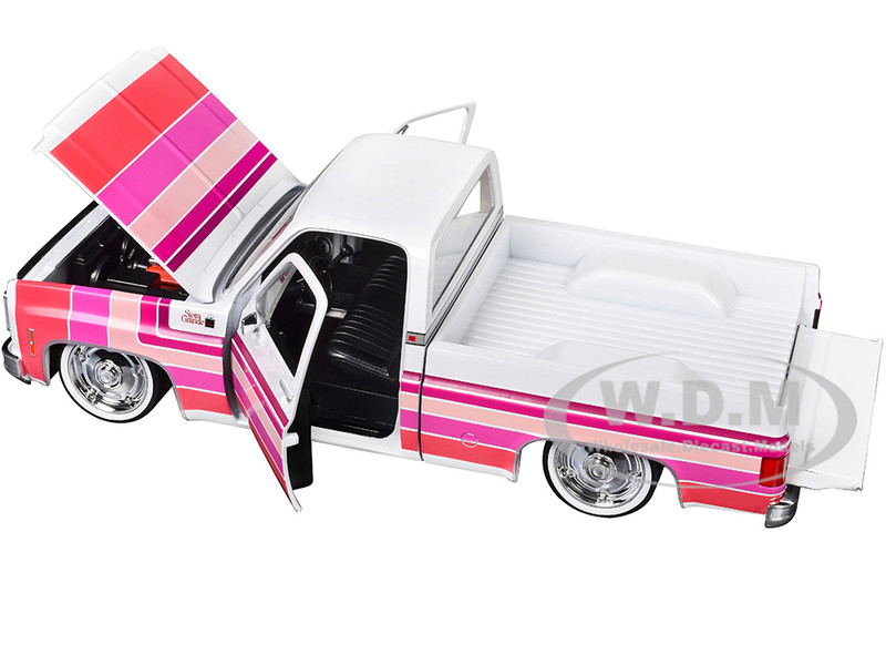 1976 GMC Sierra Grande 15 Pickup Truck White with Stripes Limited