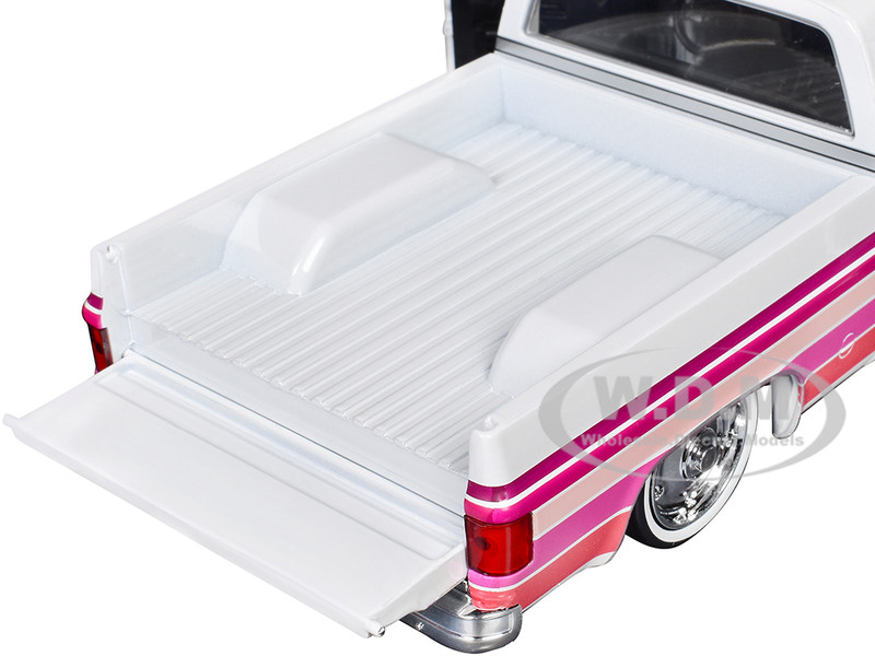 1976 GMC Sierra Grande 15 Pickup Truck White with Stripes Limited