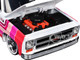 1976 GMC Sierra Grande 15 Pickup Truck White with Stripes Limited Edition to 9250 pieces Worldwide 1/24 Diecast Model Car M2 Machines 40300-140A