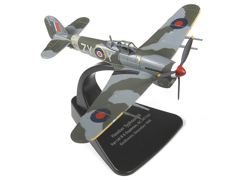 Hawker Typhoon Mk IB Fighter Bomber Aircraft MP126 No 247 Squadron Gerald Stapleton RAF Eindhoven Holland 1944 Royal Air Force Oxford Aviation Series 1/72 Diecast Model Airplane Oxford Diecast AC013