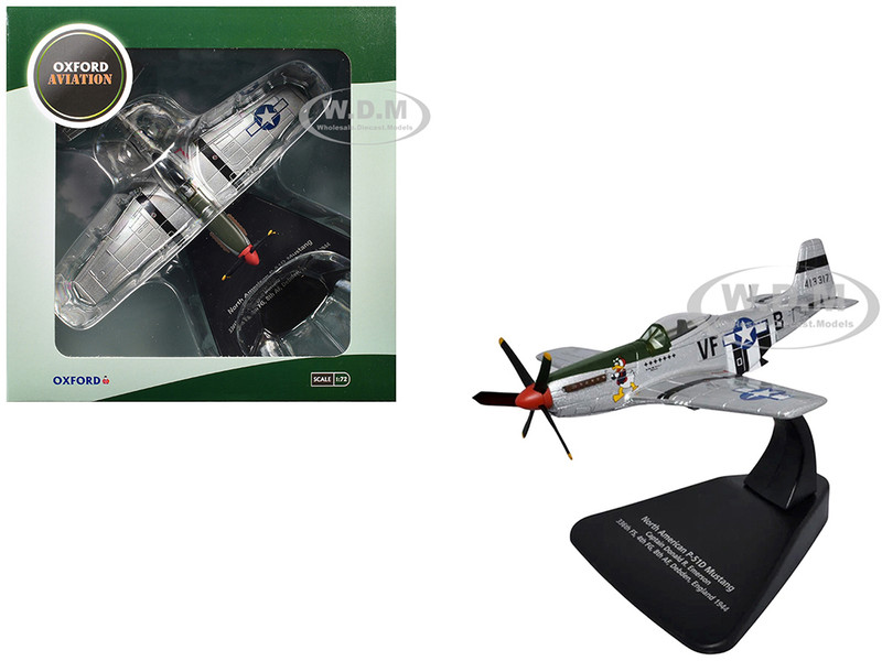 North American P 51D Mustang Fighter Aircraft Captain Donald Emerson 336th Fighter Squadron 4th Fighter Group, 8th AF Debden England 1944 United States Army Air Forces Oxford Aviation Series 1/72 Diecast Model Airplane Oxford Diecast AC126