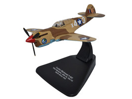 Curtiss Warhawk P 40E Fighter Aircraft Miss Memphis 85th Fighter Squadron, 79th Fighter Group North Africa 1943 United States Army Air Forces Oxford Aviation Series 1/72 Diecast Model Airplane Oxford Diecast AC127