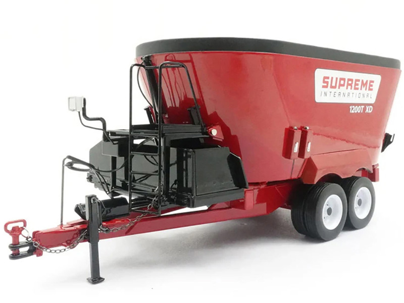 Supreme International 1200T Vertical Feed Mixer Red 1/32 Diecast Model SpecCast CUST2147