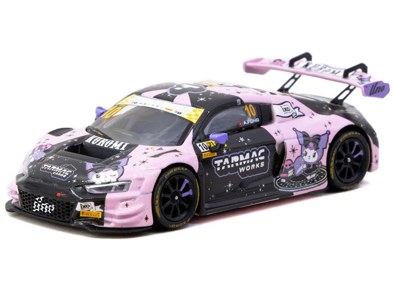 Audi R8 LMS GT3 evo II #10 Adderly Fong Uno Racing Team Kuromi Macau GT Cup FIA GT World Cup 2024 with  Collectible Tarmac Cards Hobby64 Series 1/64 Diecast Model Car Tarmac Works T64-043-24MGP10