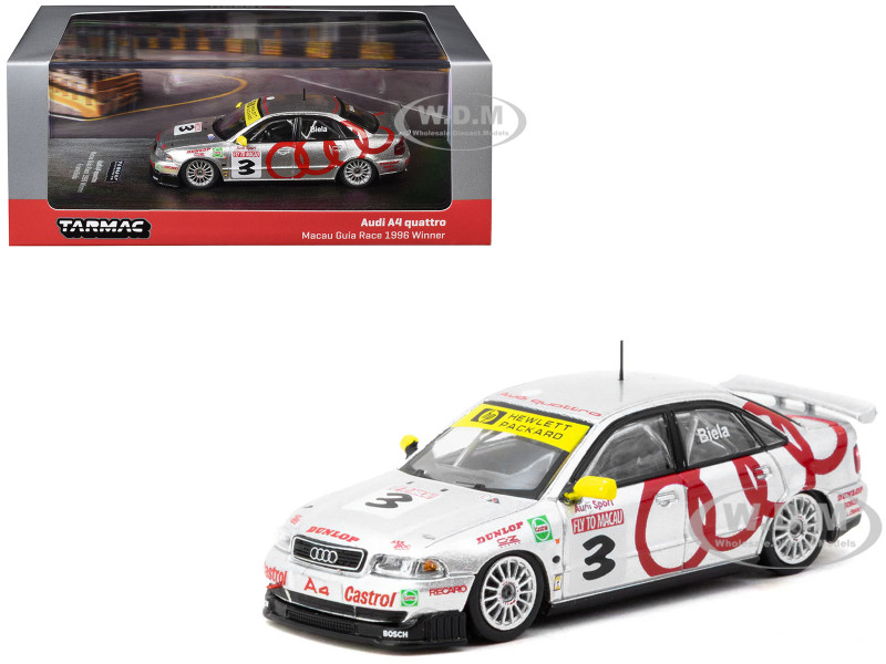 Audi A4 Quattro #3 Frank Biela Winner Macau Guia Race 1996 Hobby64 Series 1/64 Diecast Model Car Tarmac Works T64-077-96MGP03