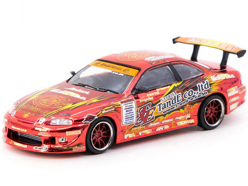 Toyota VERTEX Ridge TE3006 Soarer RHD Right Hand Drive Chrome Red with Graphics Tokyo Auto Salon 2026 Global64 Series 1/64 Diecast Model Tarmac Works T64G-080-TE3006